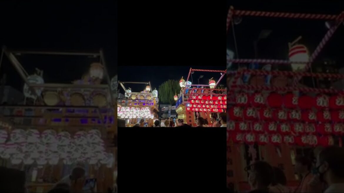 【三島大祭り】山車競り合い【シャギリ】　#shorts